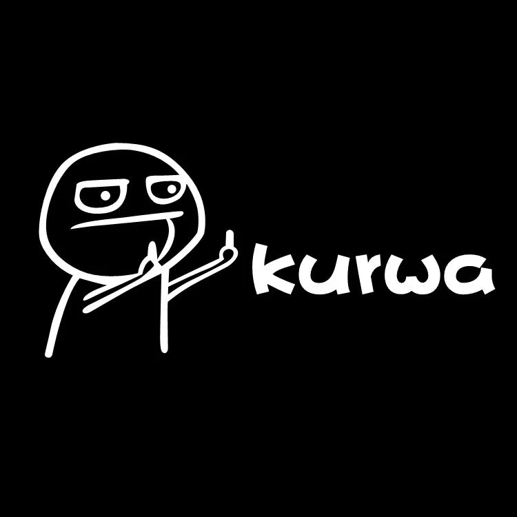 Creative Polish Kurwa Creative Car Sticker Laptop Decals