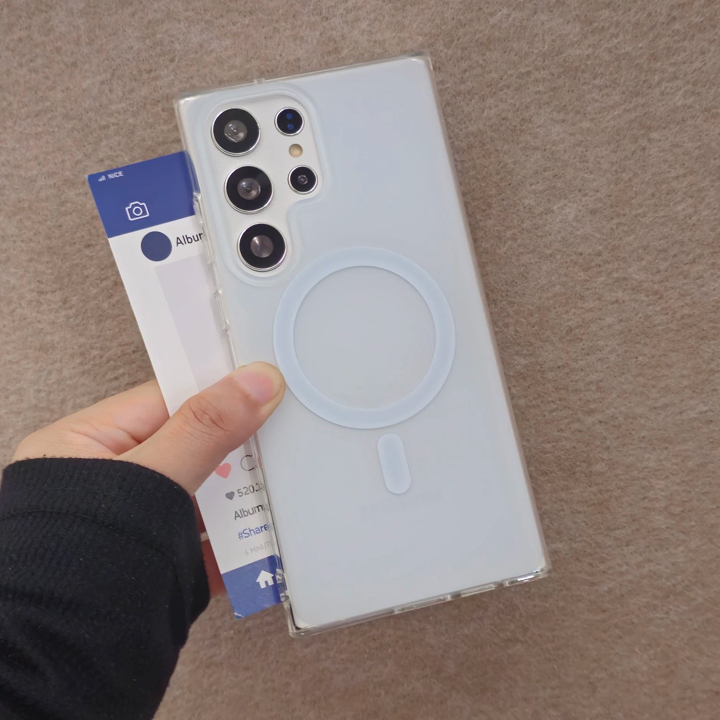 Cute blue bow dog for the new Samsung