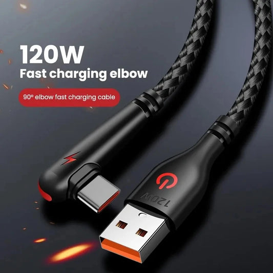 90 Degree Elbow Type C USB Fast Charging