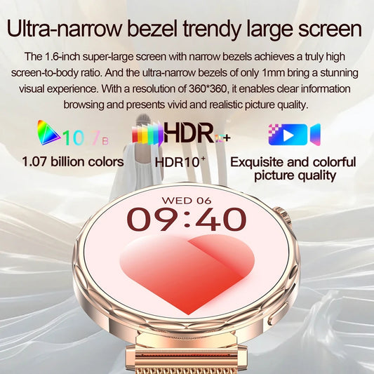 2025 New GPS Tracking Smartwatch Women AMOLED HD