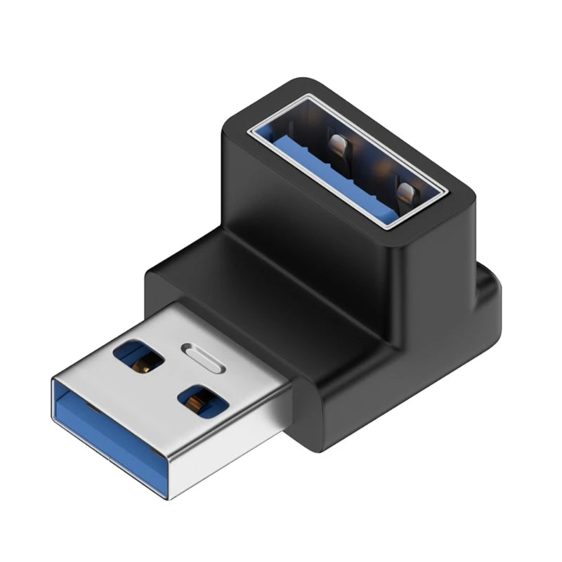 90 Degree USB 3.0 Male to Female Right