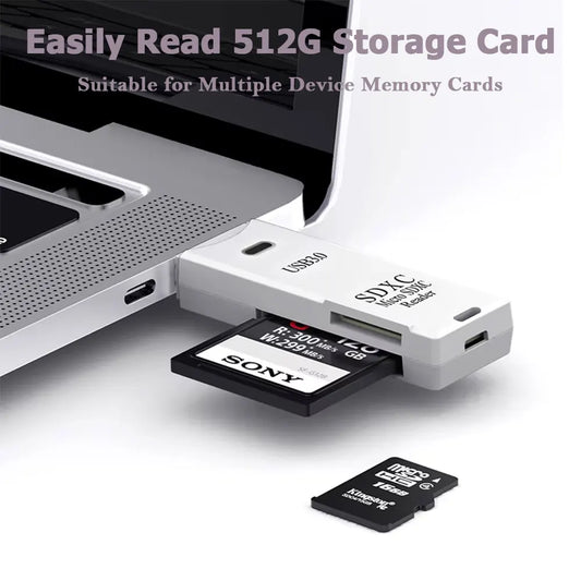 2 Pcs Card Reader USB 3.0 USB to