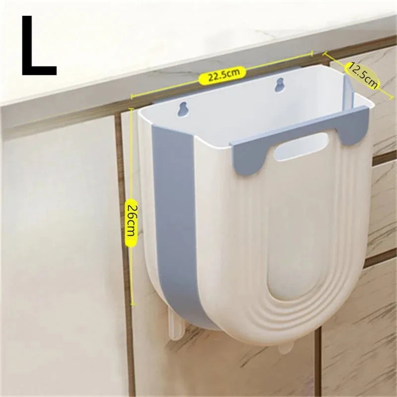 6L10L Kitchen Folding Hanging Trash Can Wall Mounted