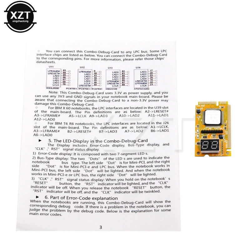 Multifunction 3 In1 Diagnostic Card Expert Mini PCI