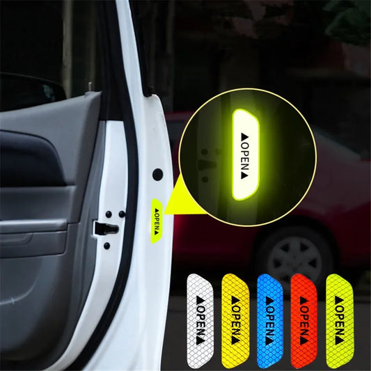 4PCS Reflective Warning Tape for Car Door Safety