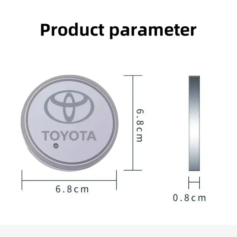 2PCS Car Water Cup Coaster Holder Led Atmosphere