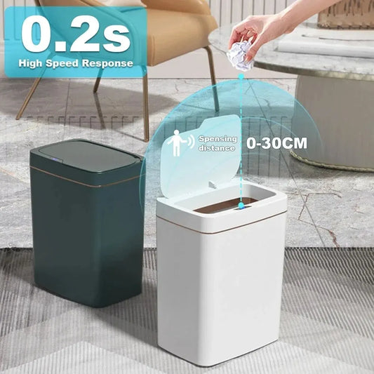 Smart Bathroom Trash Can Automatic Bagging Electronic Trash