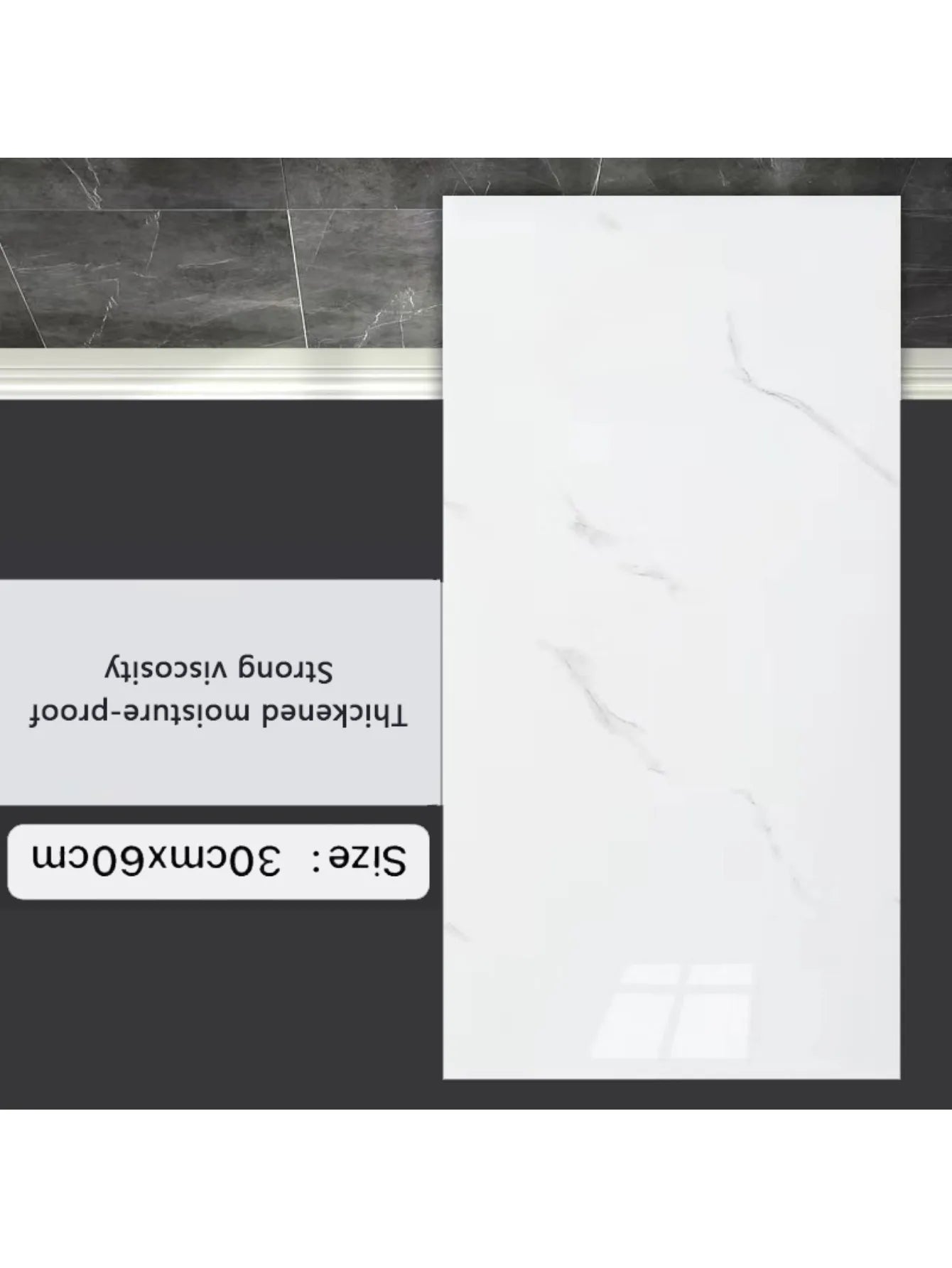 10pcs 3D Wall Sticker classic imitation marble Brick