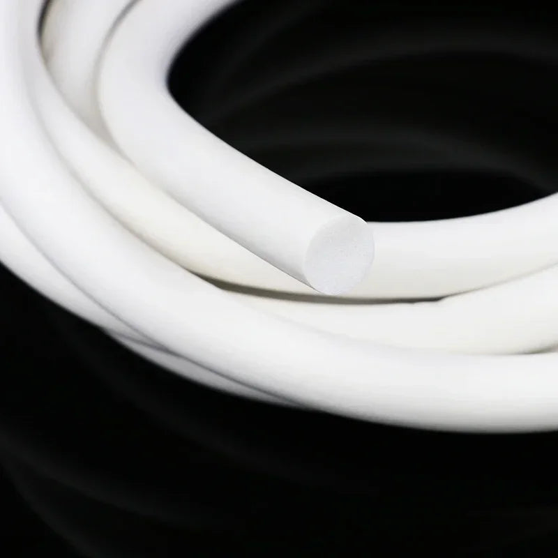 White Silicone Rubber Sponge Strip 1/2/3/4/5/6/7/8/9/10/12/14/16/18/20/25mm Round Foamed