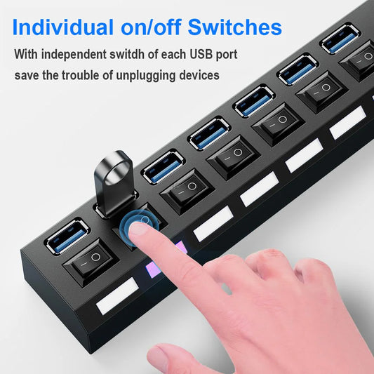 USB 2.0 Hub Multi USB Splitter Ports Hub