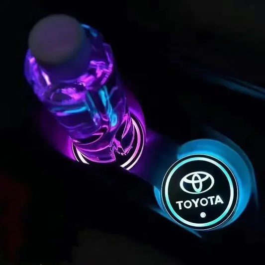 2PCS Car Water Cup Coaster Holder Led Atmosphere