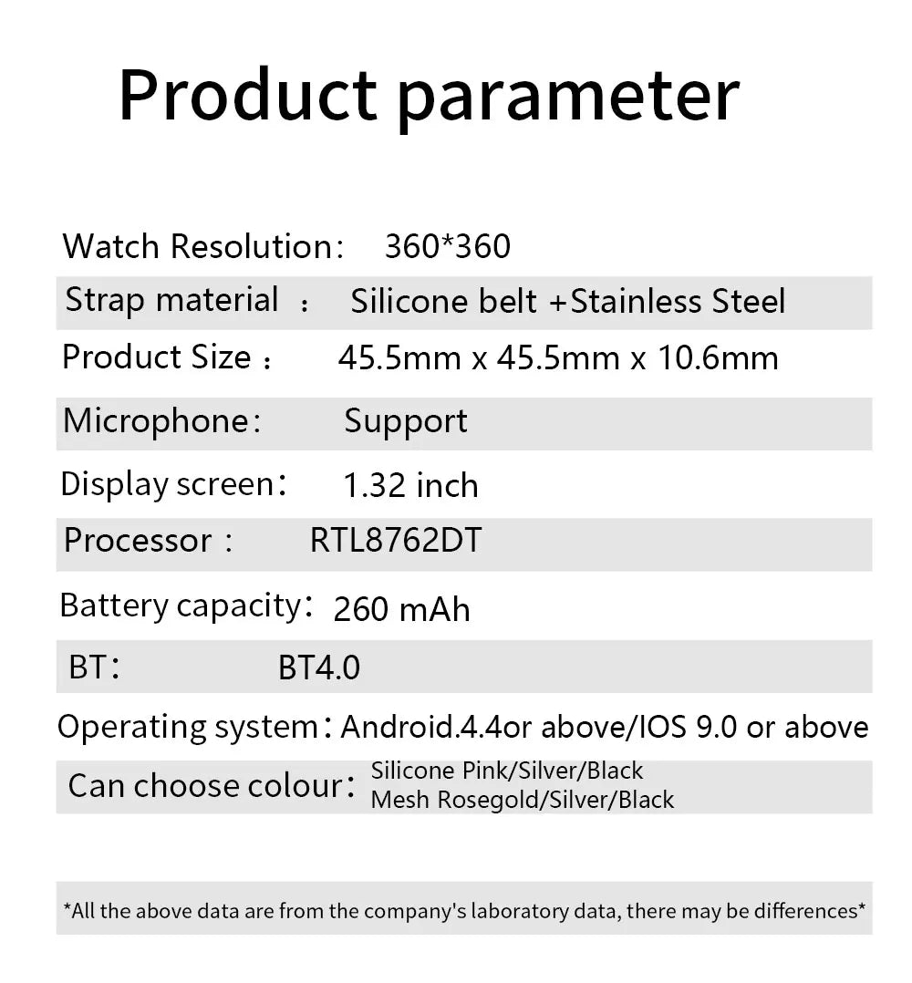 MEVADEN Bluetooth Call Smart Watch Women Custom Dial