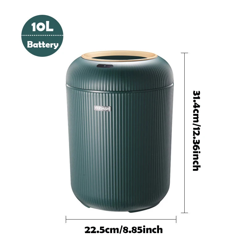 Automatic Trash Can with Lid, Small Plastic Smart