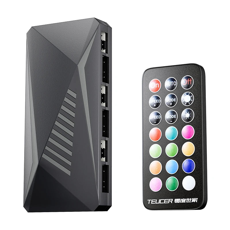 TEUCER 3 in 1 Fan Hub 4Pin PWM