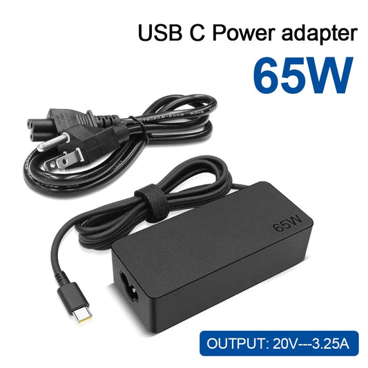65W 20V 3.25A USB C Laptop Charger Adapter