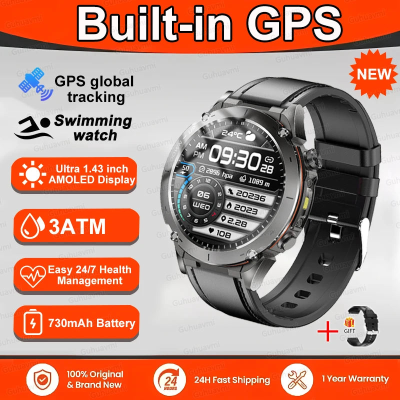 2025 New Smart Watch Men 1000mAh Large Capacity