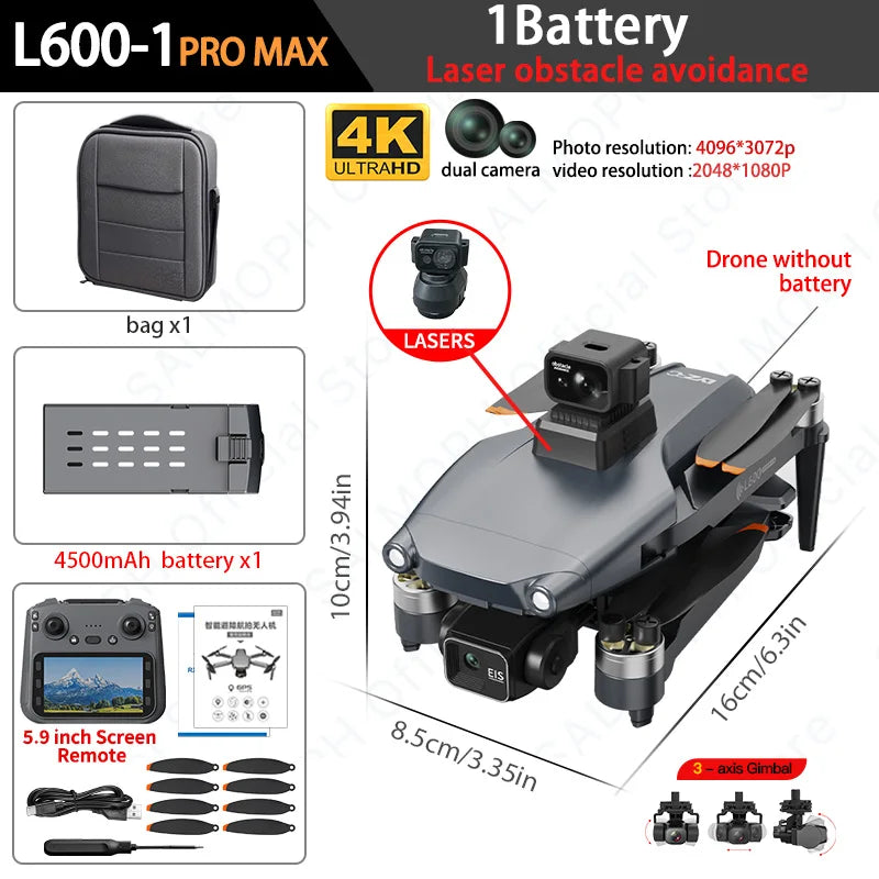 L600-1PRO MAX GPS Professional Drone With 4K HD