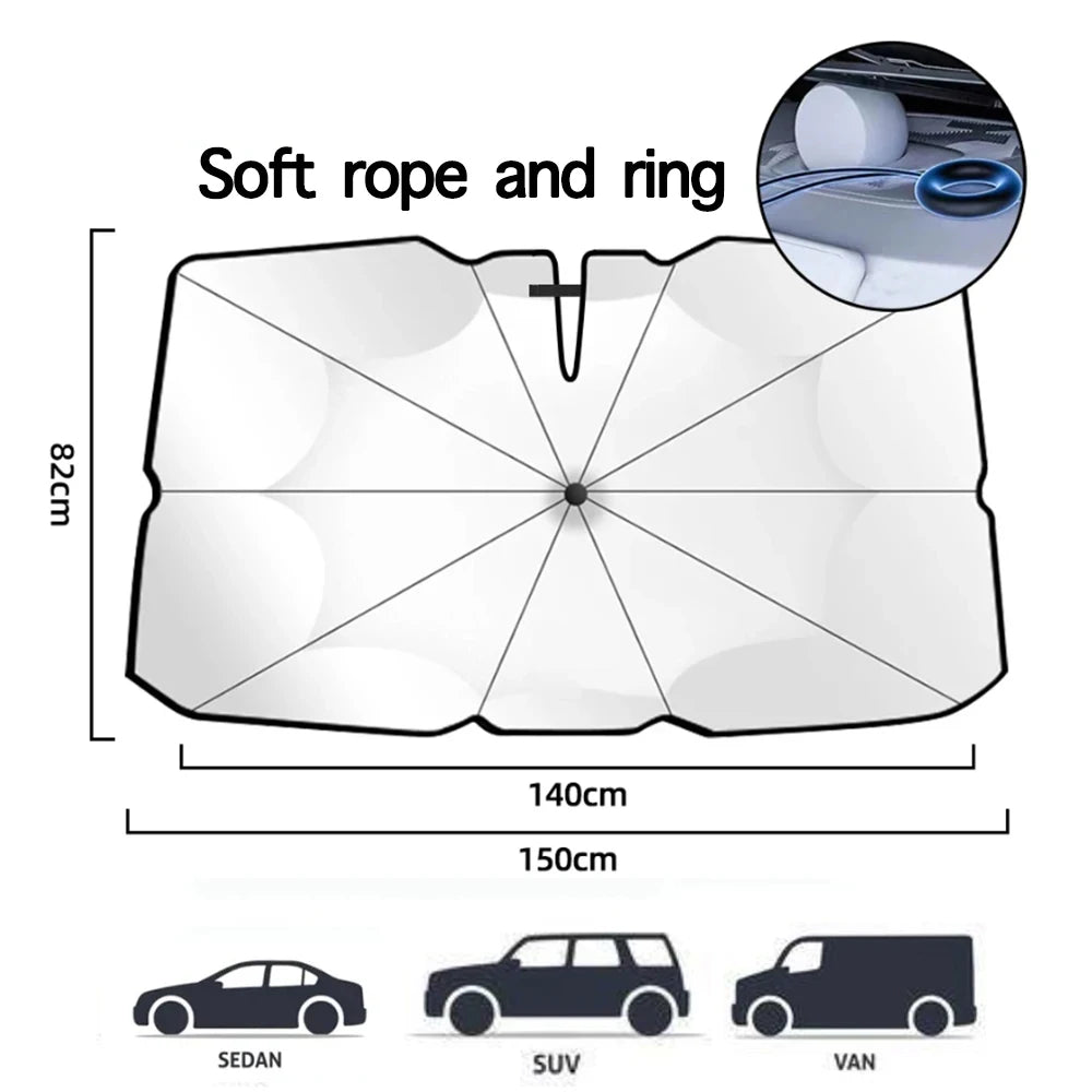 Car Sunshade Windshield Window Umbrella Foldable Sun Shade