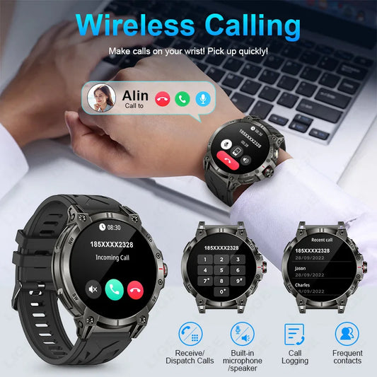 LIGE 760mAh Large Battery Outdoor Smart Watch Men