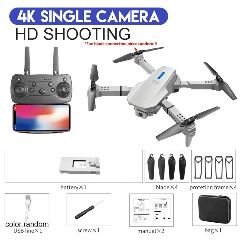 New E88Pro RC Drone 4K Professinal With 1080P