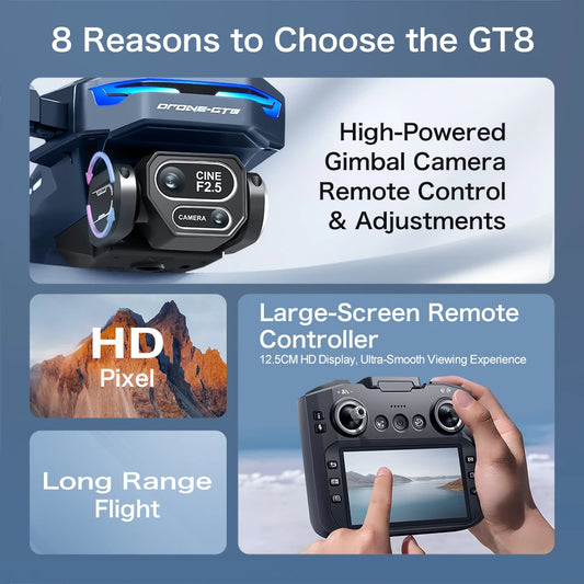 2025 NEW GT8 Rc Drone 8K Profesional HD