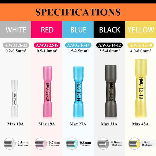 410PCS docking crimping welding sealing wire heat shrink