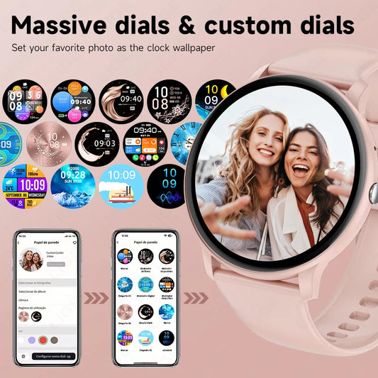 2025 New Smart Watch Women Men Bluetooth Call