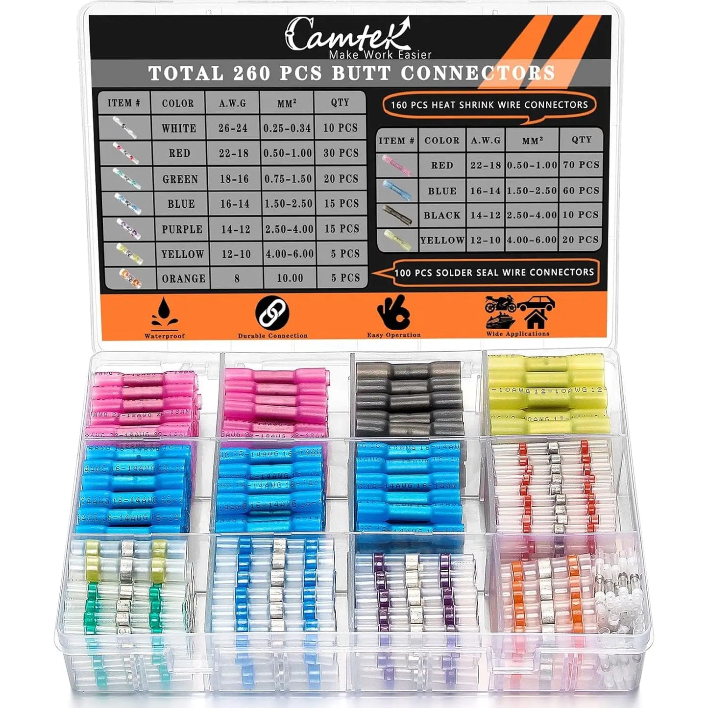 410PCS docking crimping welding sealing wire heat shrink