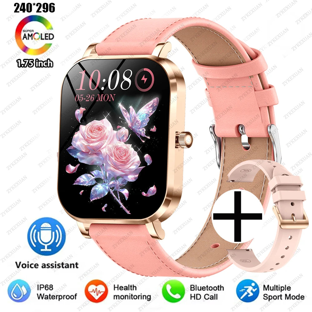 2025 New Smart Watch Women Waterproof Bluetooth Call