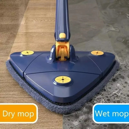 Rotatable Telescopic Triangle Mop 360° Spin Cleaning Mop