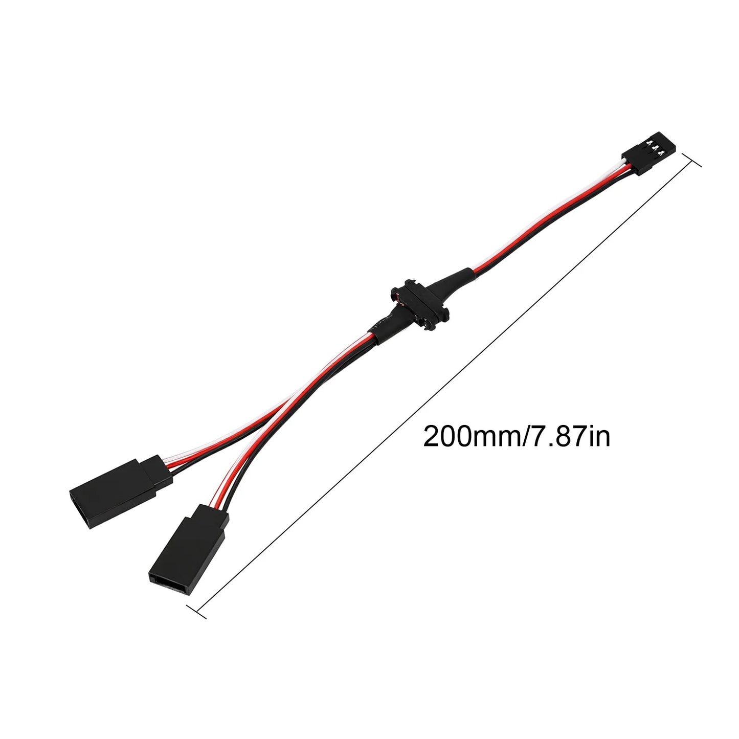 INJORA Magnetic Snap-on JR Extension Cable 1-to-2 Y