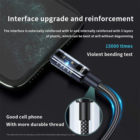 240W 10A Quick Charging USB C Cable Nylon