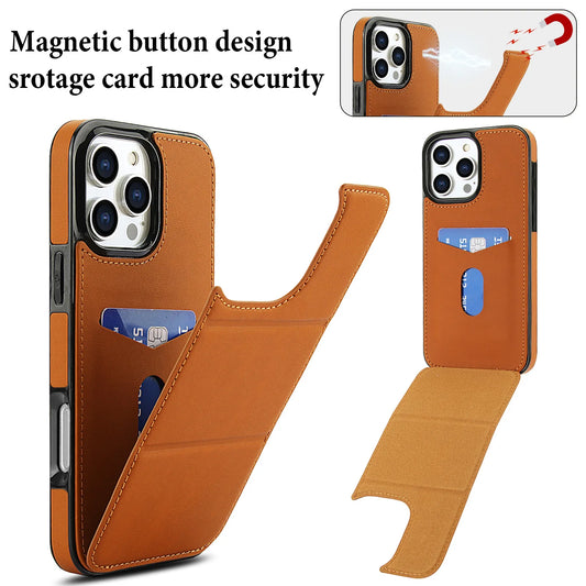 PU+TPU Leather Wallet Magnet Card Holder Phone Case