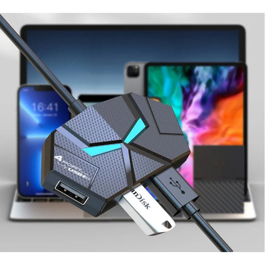 0.6CM/1.2M HUB 7-port Compatible USB2.0 Expansion Splitter Laptop