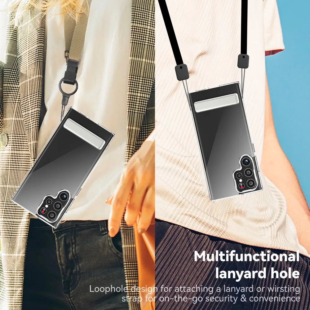 UYUXIO Kickstand Clear Mobile Phone Case for Samsung