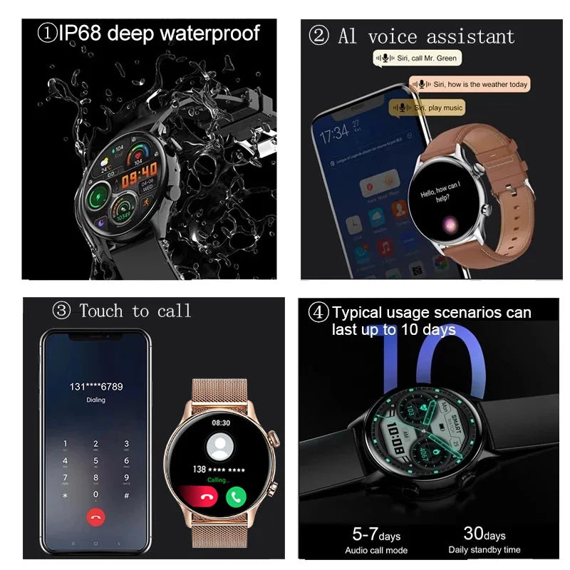2025 New Smartwatch Women AMOLED HD Screen Always