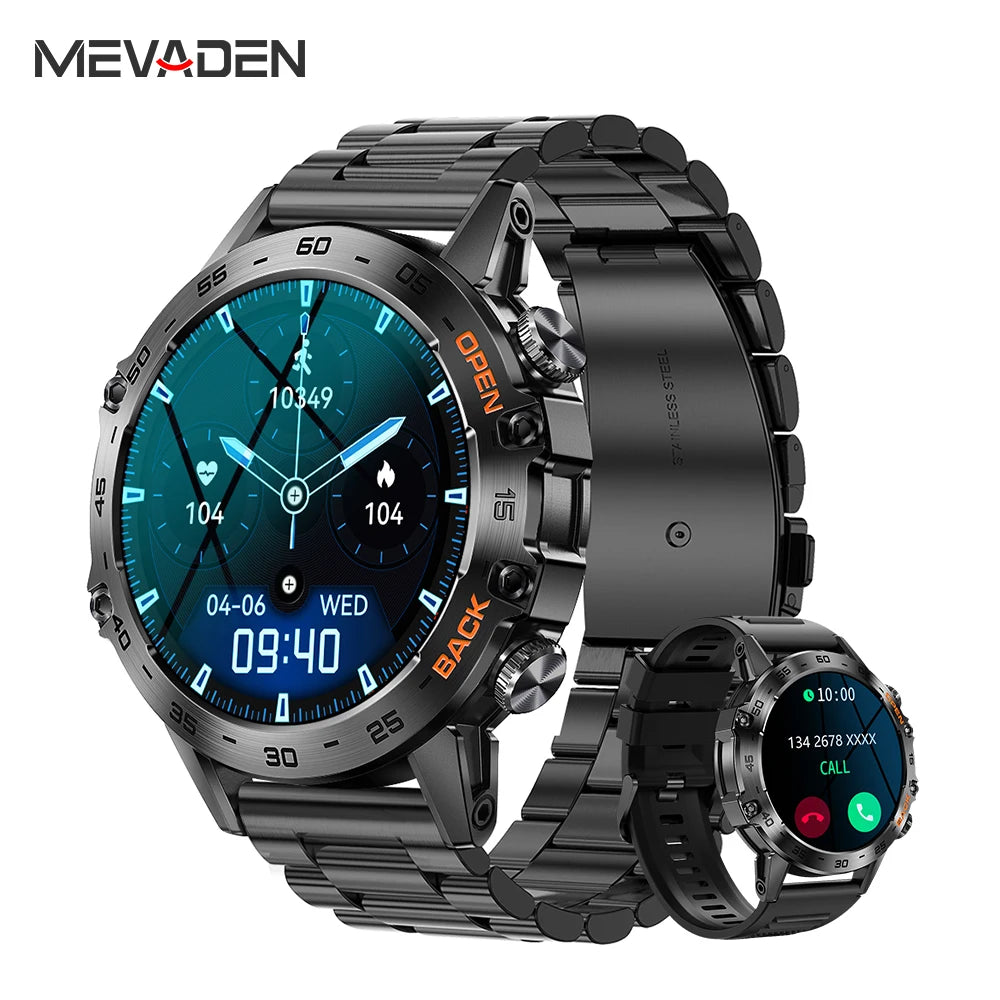 MEVADEN Steel 1.39 Bluetooth Call Smart Watch Men