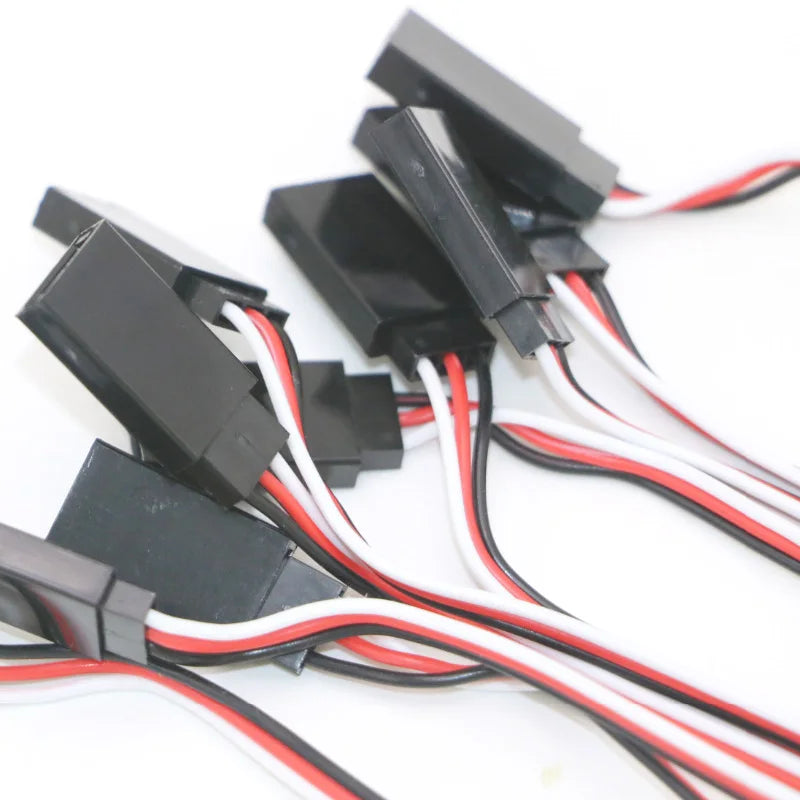 10pcs 100mm/150mm/200mm/300mm/500mm RC Servo Extension Cord Cable Wire