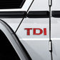TDI Turbo Logo Decal Car Stickers Reflective 3D