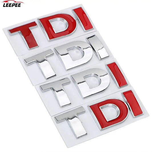 TDI Turbo Logo Decal Car Stickers Reflective 3D