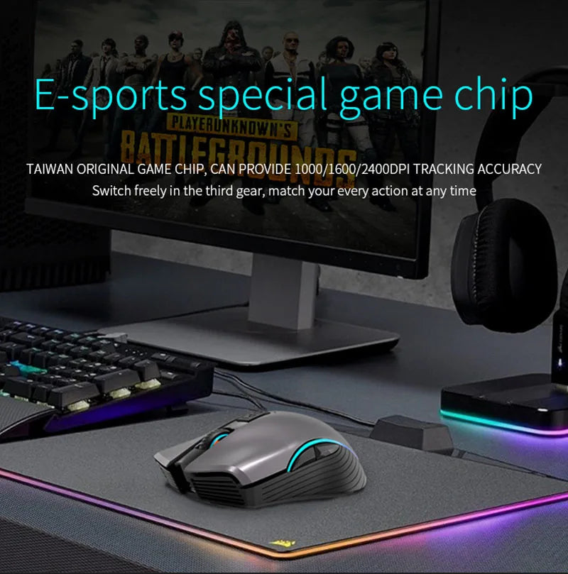 Rechargeable Computer Mouse Dual Mode Bluetooth+2.4Ghz Wireless USB