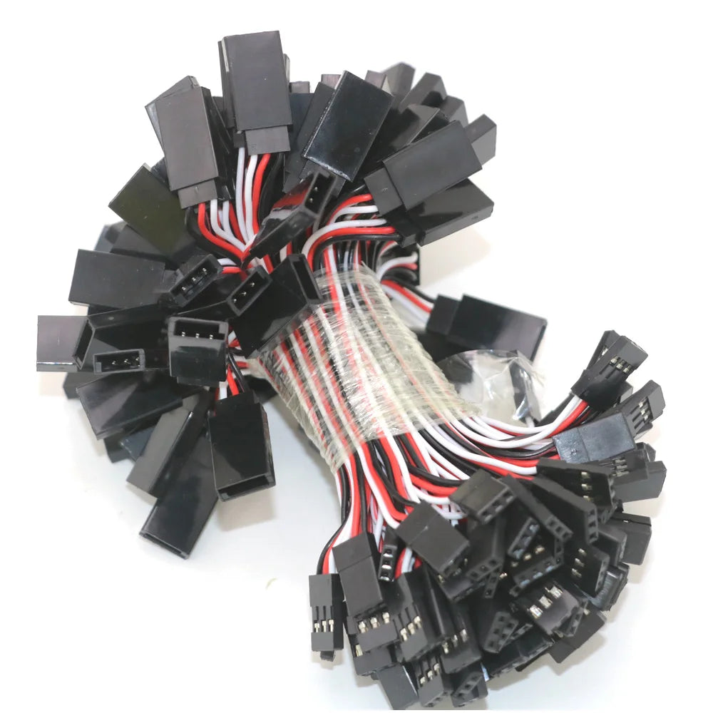 10pcs 100mm/150mm/200mm/300mm/500mm RC Servo Extension Cord Cable Wire