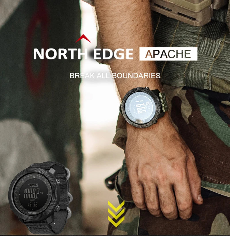 NORTH EDGE Mens Smart Watch Military Army Clock