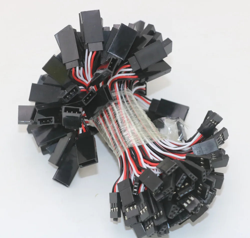 10pcs 100mm/150mm/200mm/300mm/500mm RC Servo Extension Cord Cable Wire