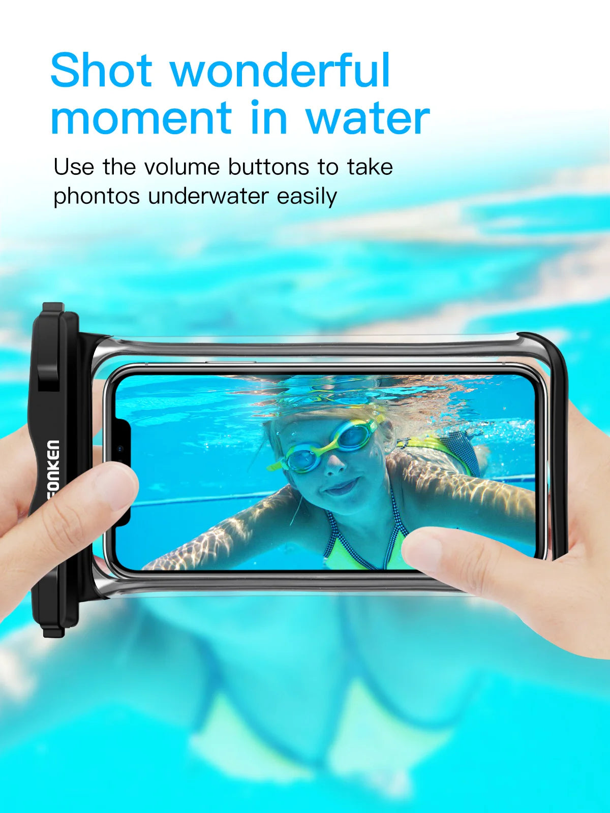 FONKEN Full View Waterproof Case for Phone Underwater