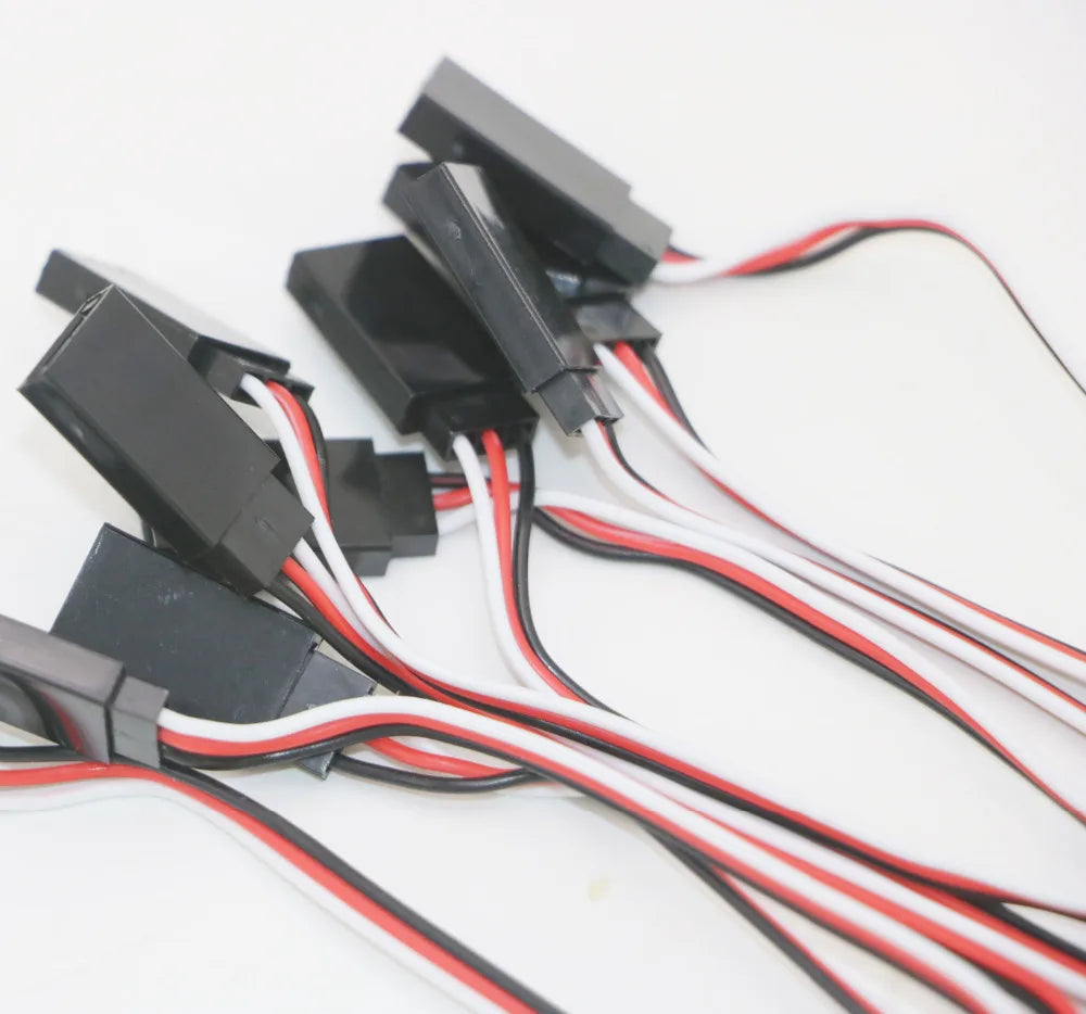 10pcs 100mm/150mm/200mm/300mm/500mm RC Servo Extension Cord Cable Wire