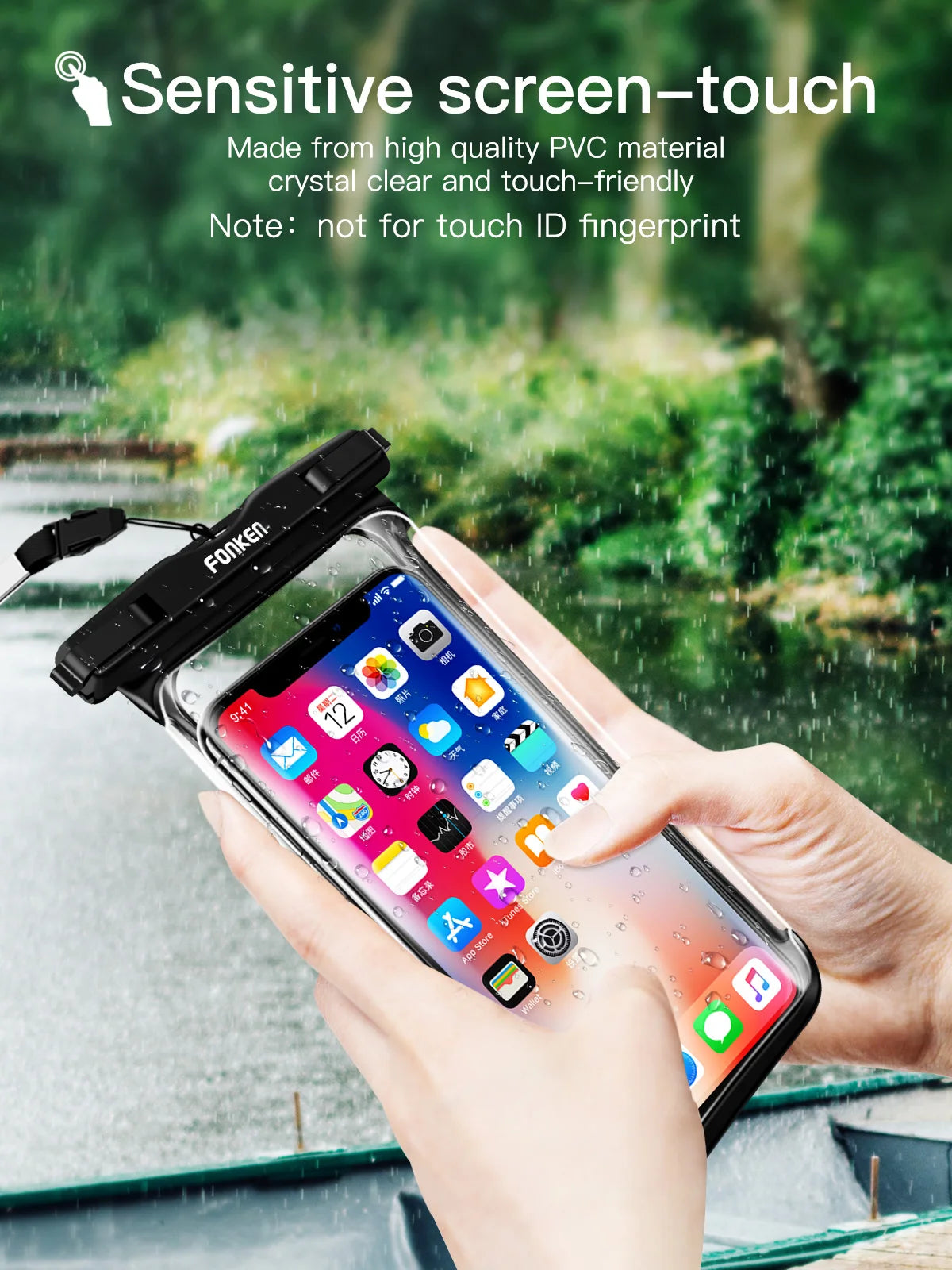 FONKEN Full View Waterproof Case for Phone Underwater