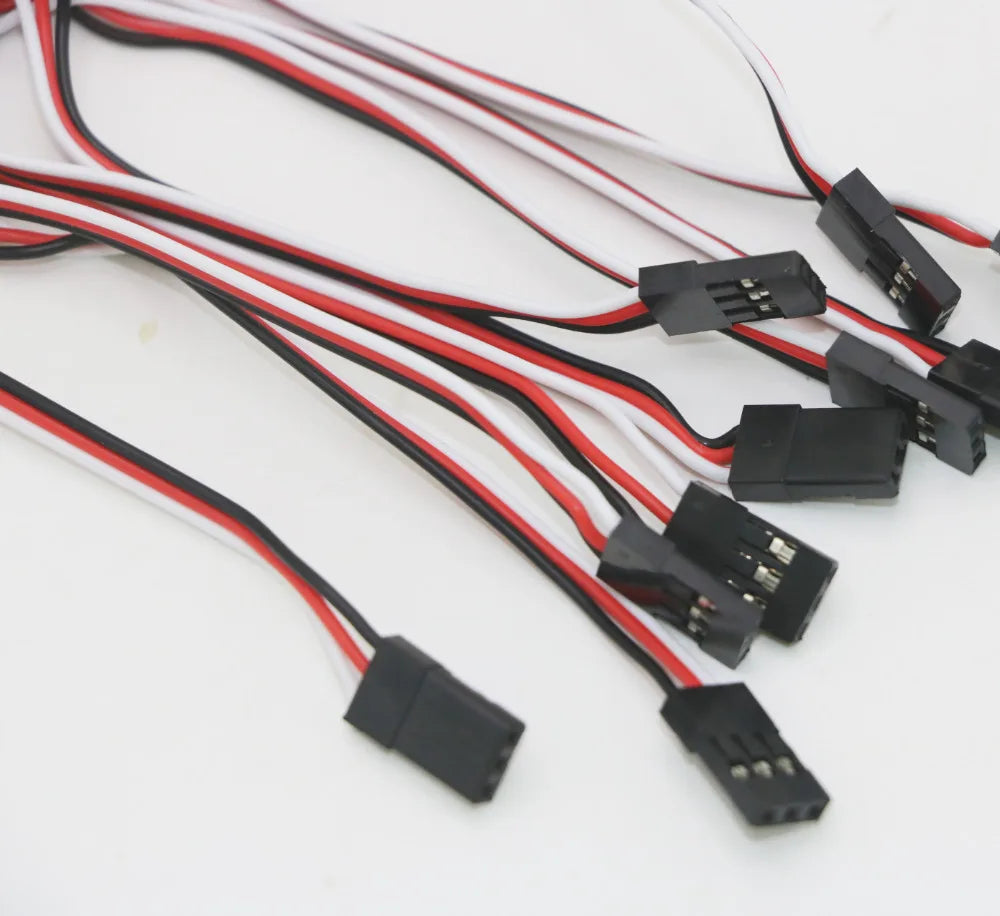 10pcs 100mm/150mm/200mm/300mm/500mm RC Servo Extension Cord Cable Wire