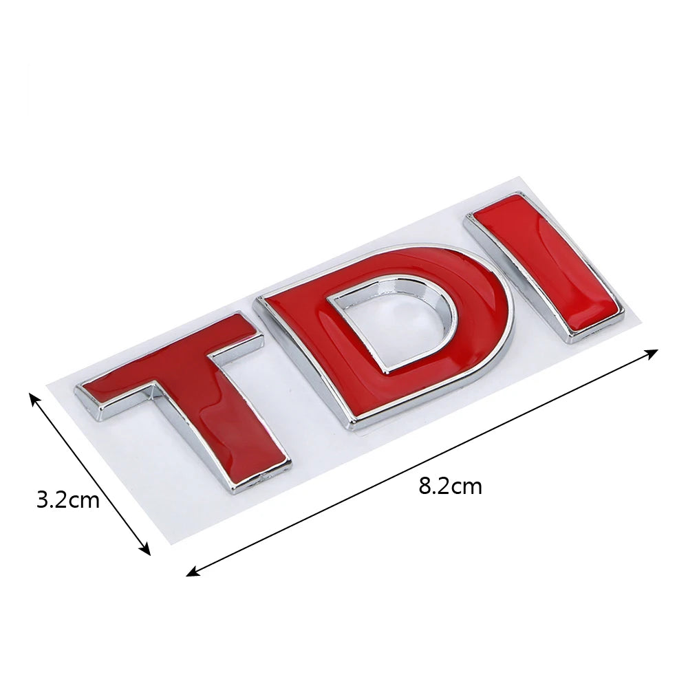 TDI Turbo Logo Decal Car Stickers Reflective 3D