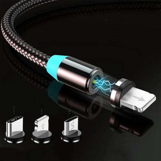 LED Magnetic USB Cable 2.4A Fast Charging Type